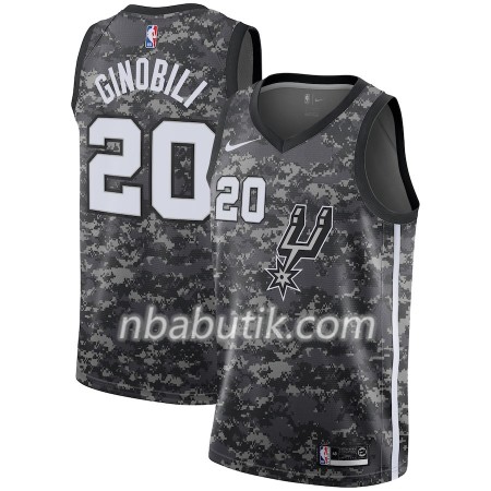 NBA Mænd Trøje San Antonio Spurs Manu Ginobili 20 Nike City Edition Sort Swingman
